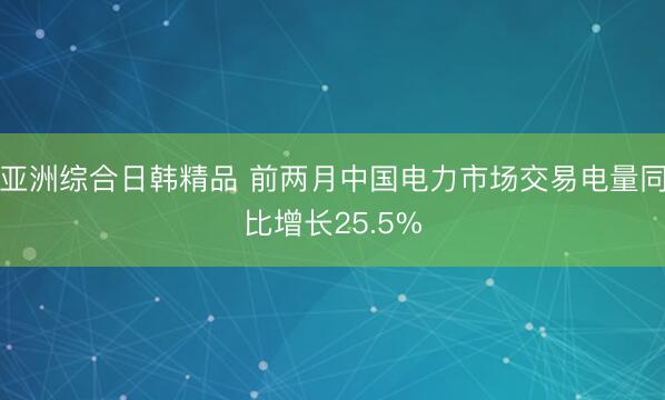 亚洲综合日韩精品 前两月中国电力市场交易电量同比增长25.5%