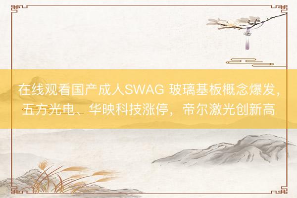 在线观看国产成人SWAG 玻璃基板概念爆发，五方光电、华映科技涨停，帝尔激光创新高
