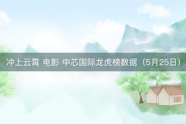 冲上云霄 电影 中芯国际龙虎榜数据（5月25日）