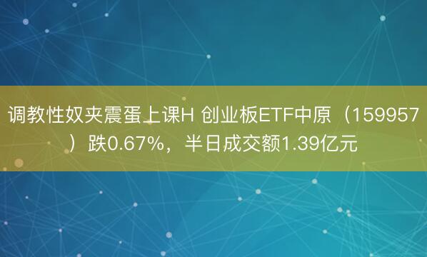 调教性奴夹震蛋上课H 创业板ETF中原（159957）跌0.67%，半日成交额1.39亿元
