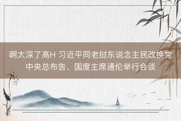 啊太深了高H 习近平同老挝东说念主民改换党中央总布告、国度主席通伦举行会谈